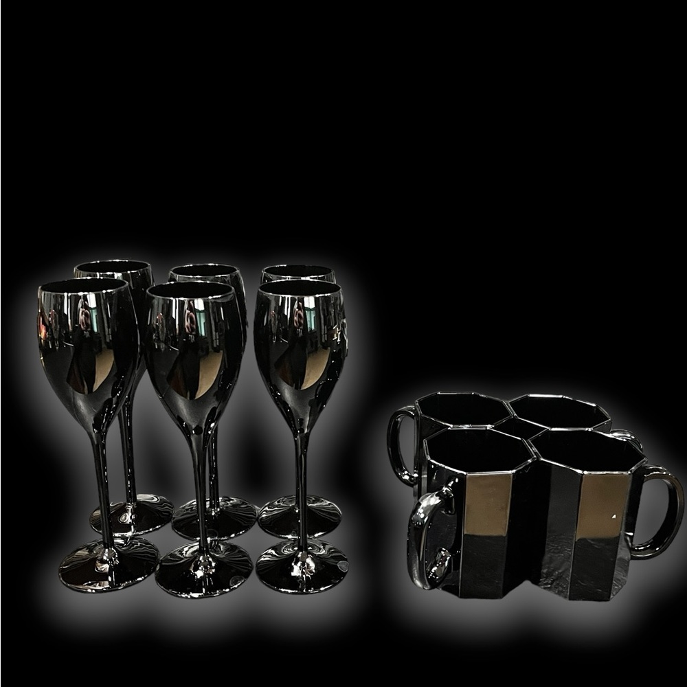Black Glassware Wine glass with stem Coffee mugs